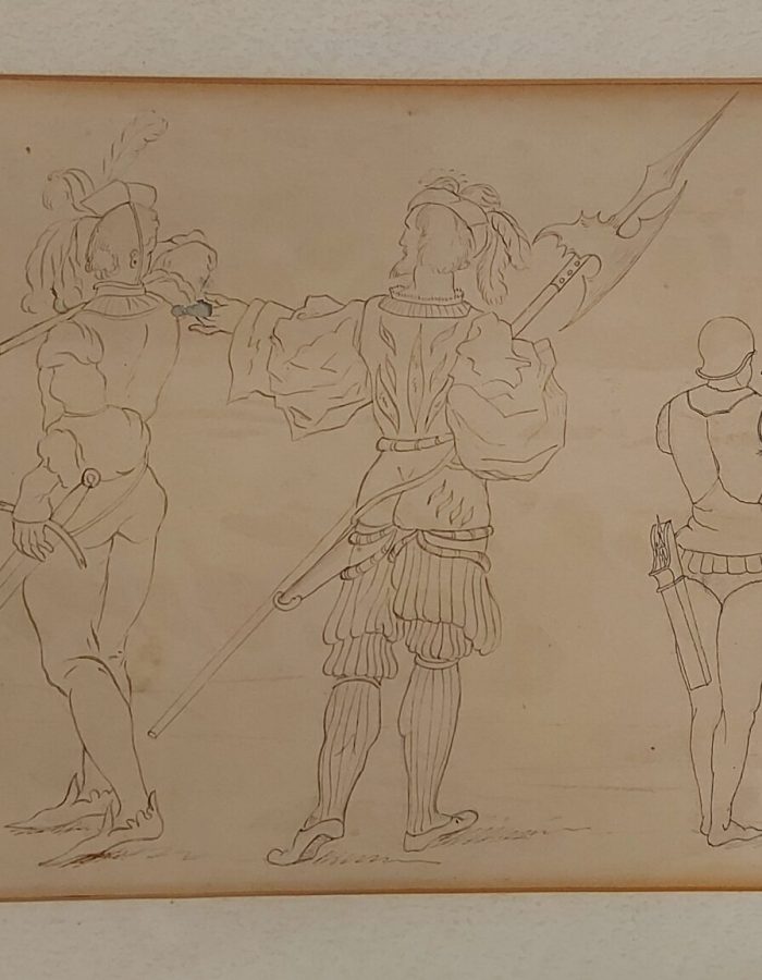 Tevens hebben we ook pentekeningen, etsen en houtgravures